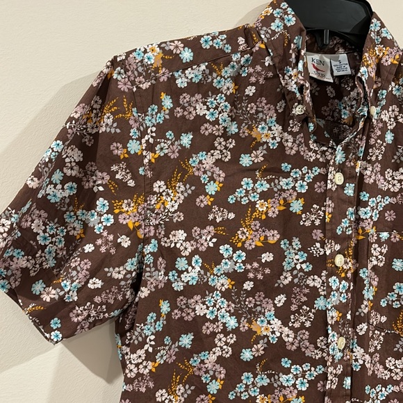 KEN LTD. Brown Floral Button Down Shirt Size S - Picture 5 of 5